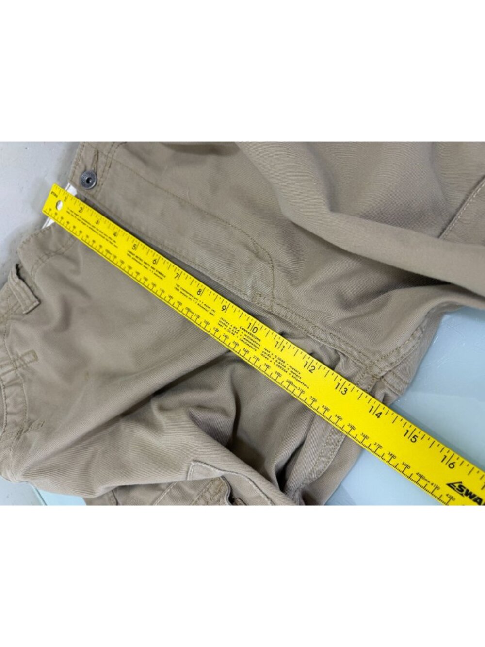 Vintage Levis Cargo Pants Mens 38x32 Beige Y2K Loose Baggy Wide Leg Skater - Picture 9 of 12